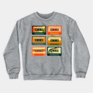 Retro Mixtape Revival: 80s & 90s Nostalgia Cassette Crewneck Sweatshirt